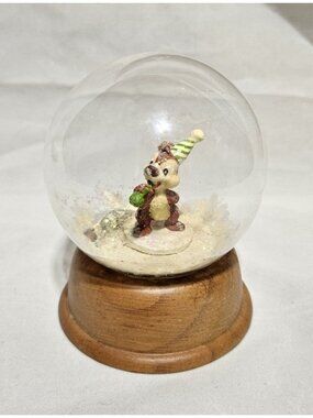 VTG Disney NE Crystal Snow Globe DALE New Year's Day Limited Edition DRY AS-IS